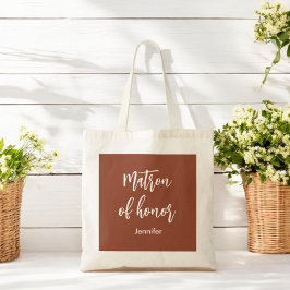 Bolsa Tote Marrom Terracota para Madrinha de Honra