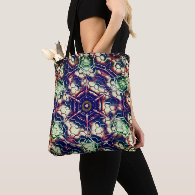 Bolsa Tote Marrom verde de equipes, camuflagem no estilo de c (Close Up)