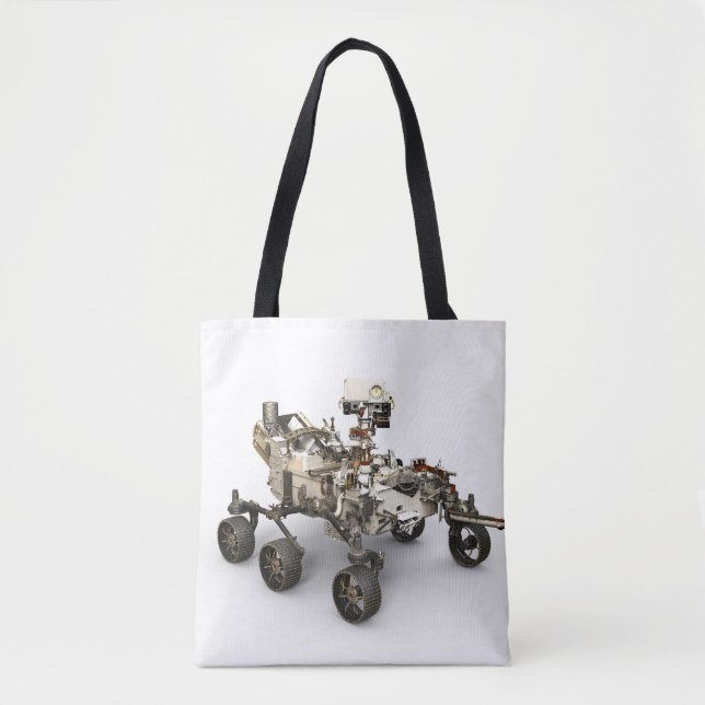 Bolsa Tote Mars Perseverance Rover Em Fundo Branco. (Frente)