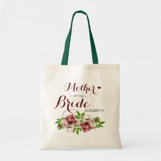 Bolsa Tote Marsala Red Floral Mãe da Noiva