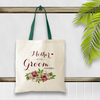 Bolsa Tote Marsala Red Floral Mãe do Almoço