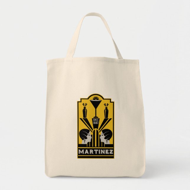 Bolsa Tote Martinez Cocktail Art Deco (Frente)