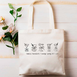 Bolsa Tote Martini Glass Festa de solteira Bridesmaid Gift