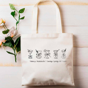 Bolsa Tote Martini Glass Festa de solteira Bridesmaid Gift