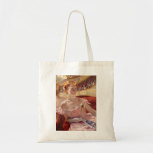 Bolsa Tote Mary Cassatt - Mulher com Colar de Pérolas numa Lo