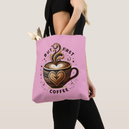 Bolsa Tote Mas a primeira arte de café Na moda para amantes d