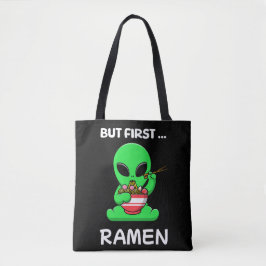 Bolsa Tote Mas primeiro Ramen diverte Alienígena