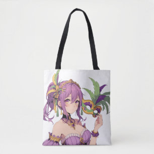 Bolsa Tote Máscara Anime Mardi Gras