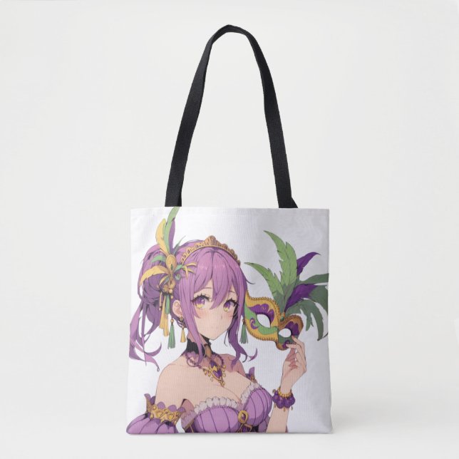 Bolsa Tote Máscara Anime Mardi Gras (Frente)