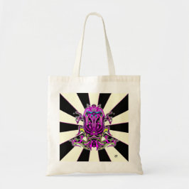 Bolsa Tote Máscara de magia escura verde-púrpura v3