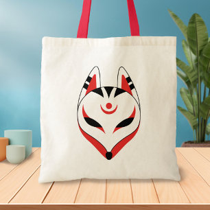Bolsa Tote Máscara de Raposa de Kitsune Japonês