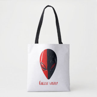 Bolsa Tote Máscara Dualidade – Rosto Minimalista Vermelho e P