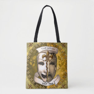 Bolsa Tote Máscaras de Ator Fleur De Lis