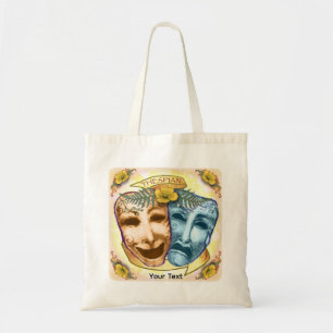 Bolsa Tote Máscaras de Ator Laranja Azul
