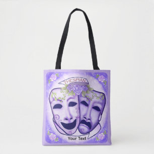 Bolsa Tote Máscaras de Ator Roxo