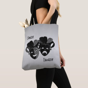 Bolsa Tote Máscaras de Teatro Comédia e Tragédia