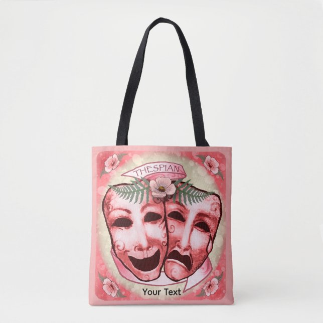 Bolsa Tote Máscaras Vermelhas de Ator (Frente)