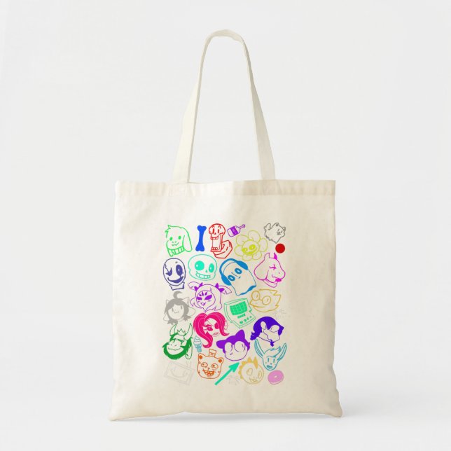 Bolsa Tote Mashup de Doodle Subtalhado (Frente)