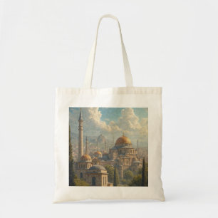 Bolsa Tote Masjid al Aqsa, Palestina, pintura a óleo.