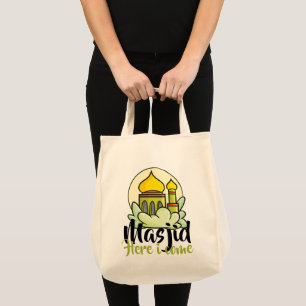 Bolsa Tote Masjid Personalizável Aqui Estou