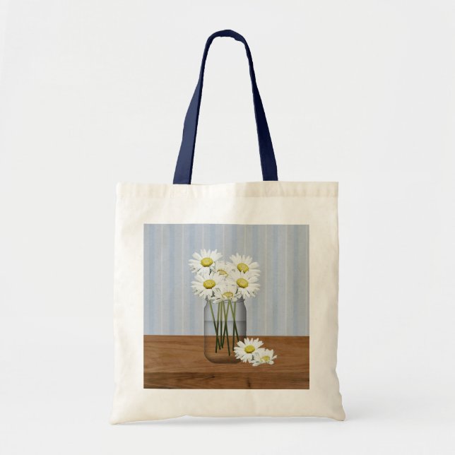 Bolsa Tote Mason Jar Of Daisies Bag (Frente)