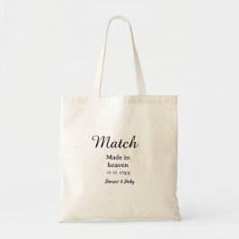Bolsa Tote Match made in heaven add name date simple calligra