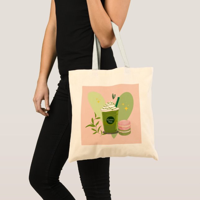 Bolsa Tote Matcha e Macarons (Frente (produto))