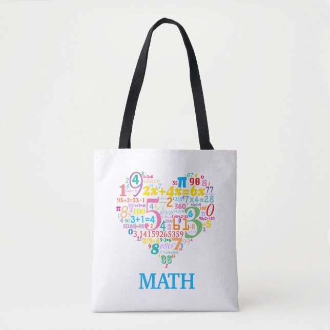 Bolsa Tote Matemática do Coração (Frente)