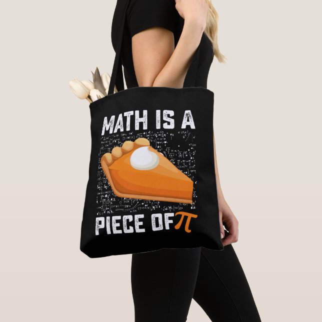 Bolsa Tote Matemática É Um Pedaço De Torta Do Dia Do Pi Matem (Close Up)