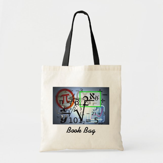 Bolsa Tote matemática geométrica em um saco de livros.#2 (Frente)