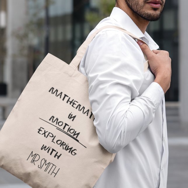 Bolsa Tote Matemática na Professora Personalizada de Matemáti (Shop now and inspire mathematical exploration like never before!)