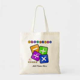 Bolsa Tote Matemática Personalizada, Números Na Escola