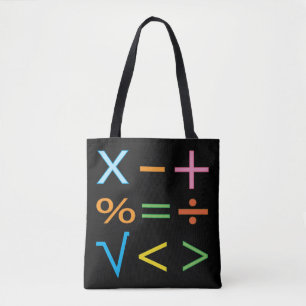 Bolsa Tote Matemática Símbolo Matemático 