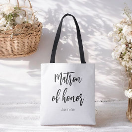 Bolsa Tote Matéria do Casamento Branco Negro de Honra