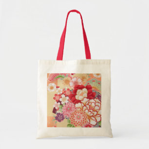 Bolsa Tote Matéria têxtil japonesa do QUIMONO, flor