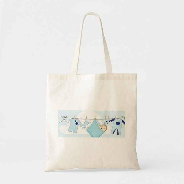 BOLSA TOTE MATERIAL DO BEBÉ SHOWER/PARTY (Frente)