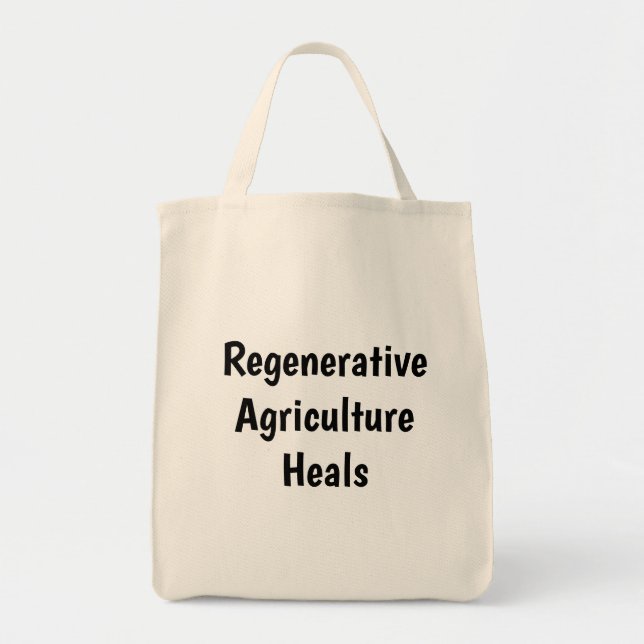 Bolsa Tote Material Natural "Reprodução de Curas Agrícolas" (Frente)