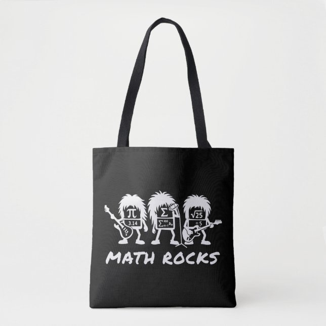 Bolsa Tote Math Rocks Academic Rock Band Humor (Frente)