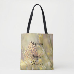 Bolsa Tote Matrimônio da Honra Borboleta Amarela Personaliza