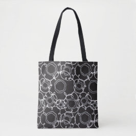 Bolsa Tote Matriz Floral Abstrata (Carvão) Arte Refinada