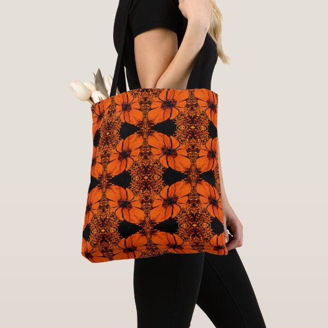 Bolsa Tote Matriz floral de outono...... (Close Up)