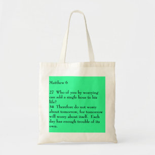 Bolsa Tote Matthew 627 quem de você preocupando pode