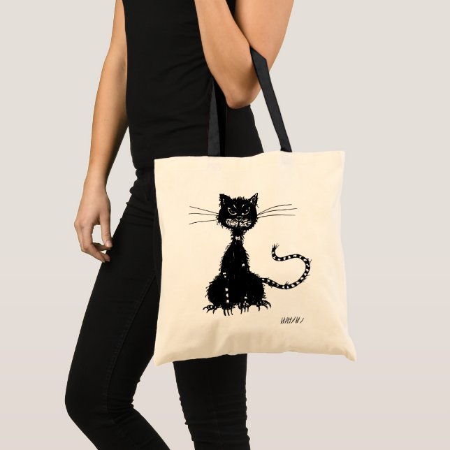 Bolsa Tote Mau Black Cat Gothy Gatinho Lover (Frente (produto))