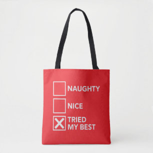 Bolsa Tote Mau Bom Tentei Fazer o Meu Melhor Natal Xmas