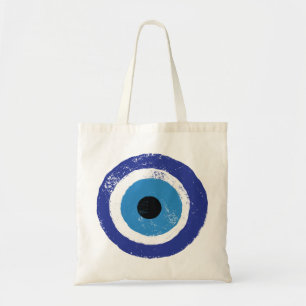 Bolsa Tote Mau Olho Artístico Azul Grego