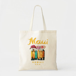 Bolsa Tote Maui Hawaii Vintage Hawaiian Surfing Retro Premium