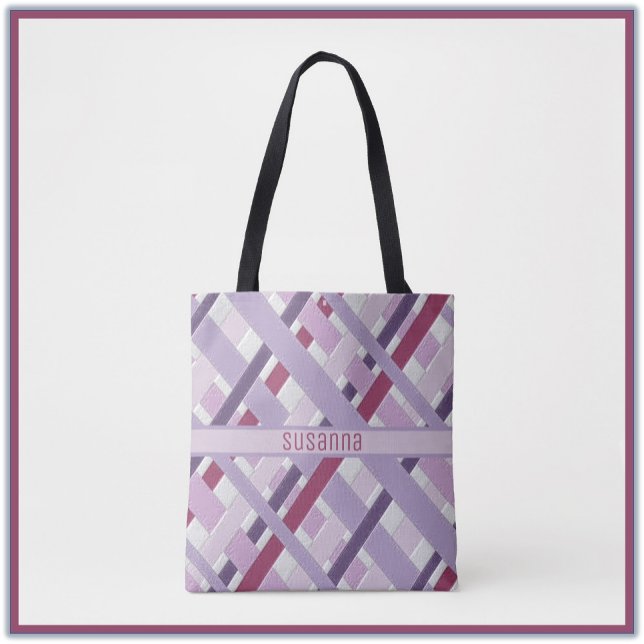 Bolsa Tote Mauve Texturizada Moderna Strike (Criador carregado)