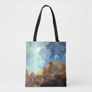 Bolsa Tote Maxfield Parrish Manhã 1922 Nuvem Azul Arte Fina