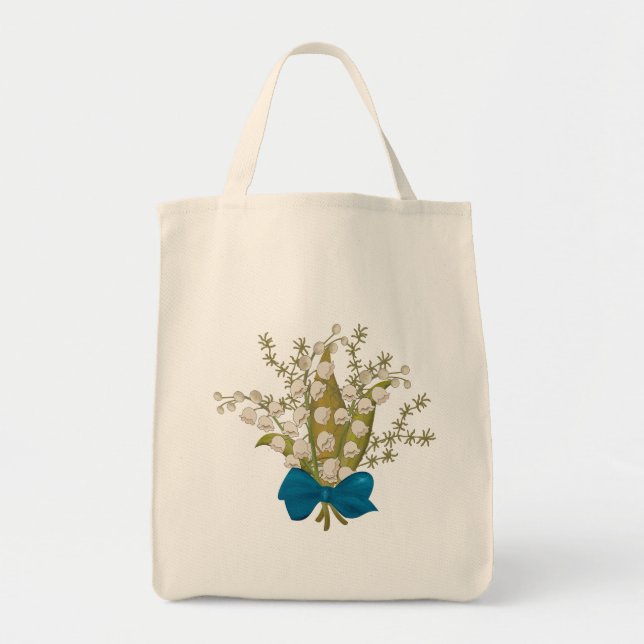 Bolsa Tote May Lily do Vale Floral Buquê (Frente)