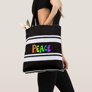 Bolsa Tote MAZIPOODLES Paz Arco-íris 2